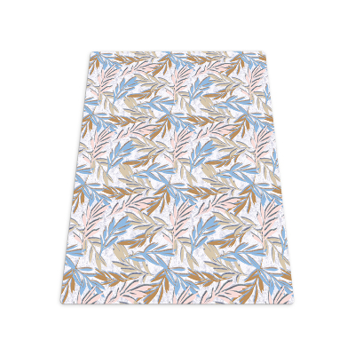 Tapis pour chaise de bureau Feuilles pastel