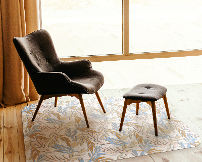 Tapis pour chaise de bureau Feuilles pastel