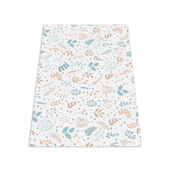 Tapis bureau rectangulaire Petites feuilles