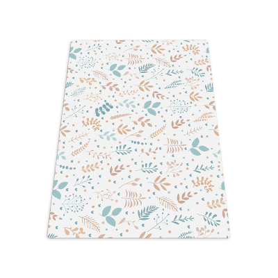 Tapis bureau rectangulaire Petites feuilles