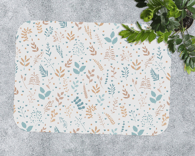 Tapis bureau rectangulaire Petites feuilles