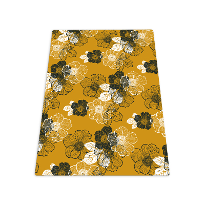 Tapis pour chaise de bureau Contour de la fleur