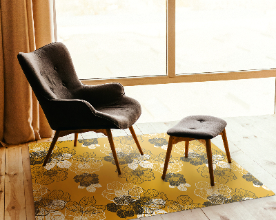 Tapis pour chaise de bureau Contour de la fleur