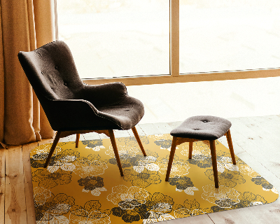 Tapis pour chaise de bureau Contour de la fleur