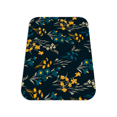 Tapis pour chaise de bureau Motif floral foncé