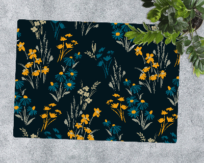 Tapis pour chaise de bureau Motif floral foncé