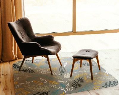 Tapis de chaise rectangulaire Feuilles et brindilles