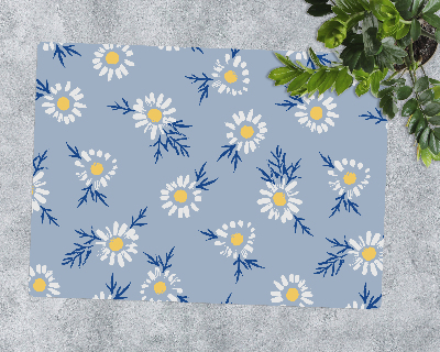 Tapis pour chaise de bureau Motifs de marguerites