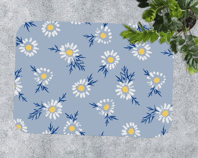 Tapis pour chaise de bureau Motifs de marguerites