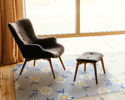 Tapis pour chaise de bureau Motifs de marguerites