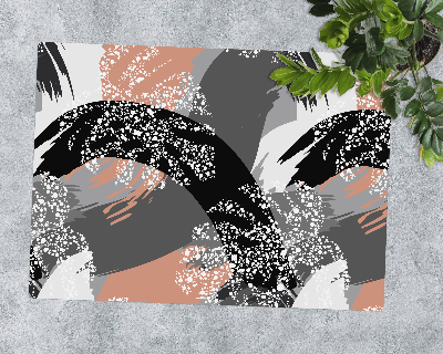 Tapis de chaise rectangulaire Abstraction de monstera