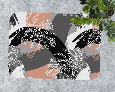 Tapis de chaise rectangulaire Abstraction de monstera