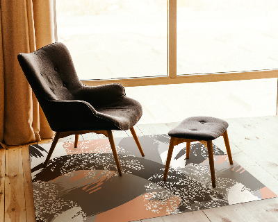 Tapis de chaise rectangulaire Abstraction de monstera