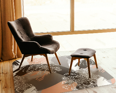 Tapis de chaise rectangulaire Abstraction de monstera