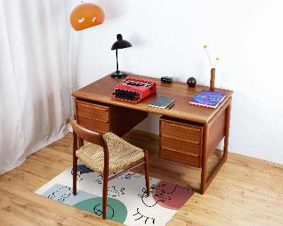 Tapis bureau rectangulaire Caractéristiques du visage d'une femme