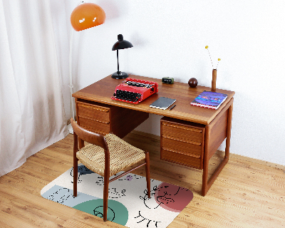 Tapis bureau rectangulaire Caractéristiques du visage d'une femme