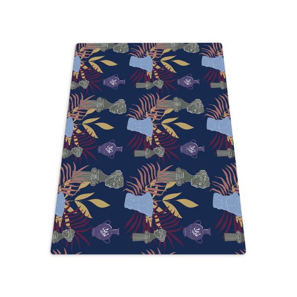 Tapis de chaise rectangulaire Statuettes grecques antiques