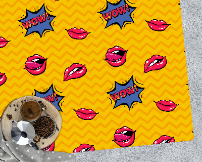 Tapis de chaise rectangulaire Composition dynamique