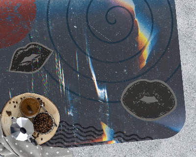 Tapis de chaise rectangulaire Motif poussiéreux