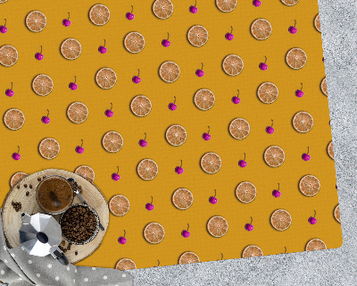 Tapis protection sol Citrons et cerises