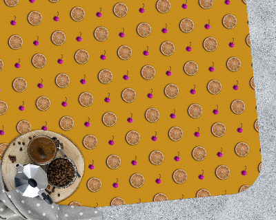 Tapis protection sol Citrons et cerises