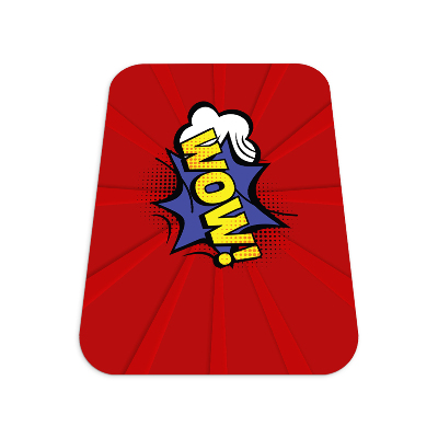 Tapis de chaise rectangulaire Wow! Bande dessinée