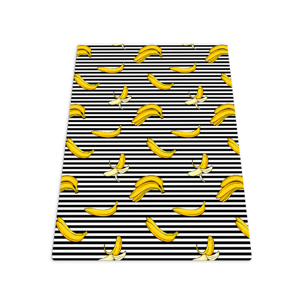 Tapis bureau rectangulaire Bananes sur les rayures