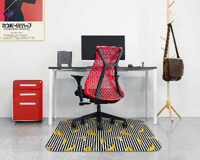 Tapis bureau rectangulaire Bananes sur les rayures