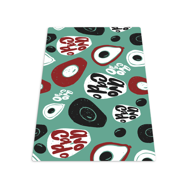 Tapis de chaise rectangulaire Avocat rétro