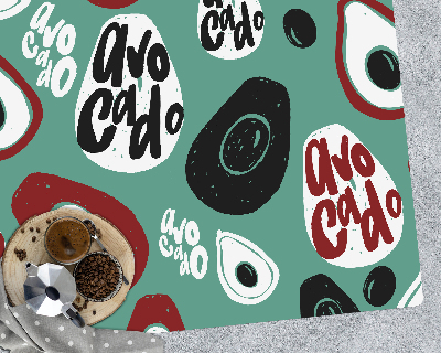 Tapis de chaise rectangulaire Avocat rétro