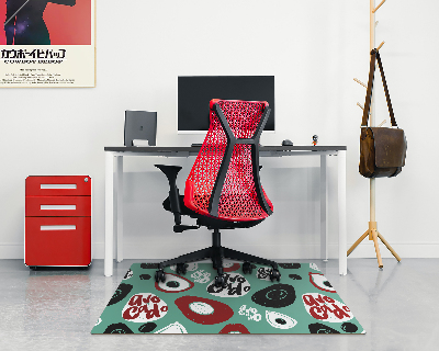 Tapis de chaise rectangulaire Avocat rétro