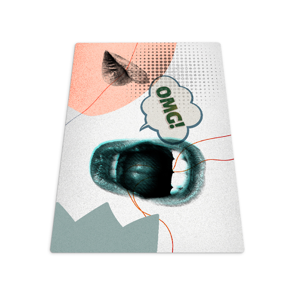 Tapis pour chaise de bureau Oh mon dieu, des lèvres !