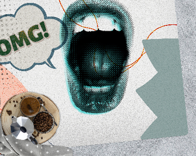 Tapis pour chaise de bureau Oh mon dieu, des lèvres !