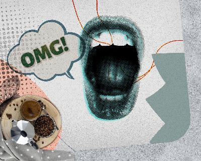 Tapis pour chaise de bureau Oh mon dieu, des lèvres !