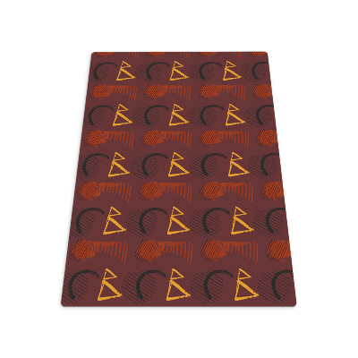 Tapis bureau rectangulaire Gribouillages au pinceau