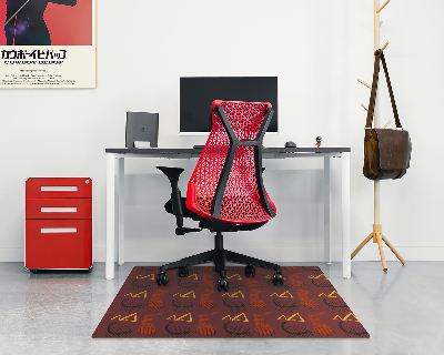 Tapis bureau rectangulaire Gribouillages au pinceau
