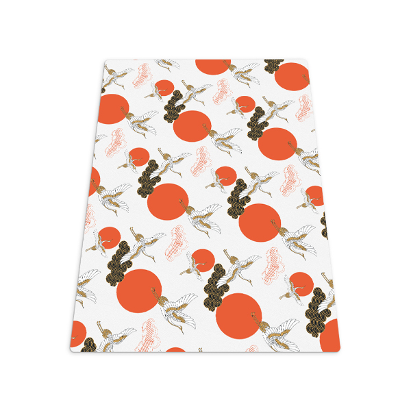 Tapis protection sol Grues nuages points