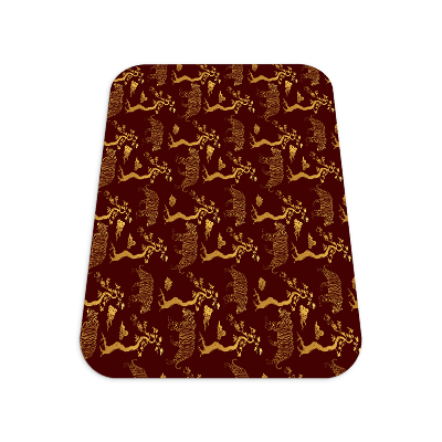 Tapis de chaise rectangulaire Arbre du tigre doré