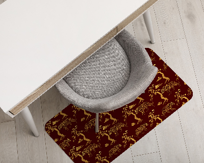 Tapis de chaise rectangulaire Arbre du tigre doré