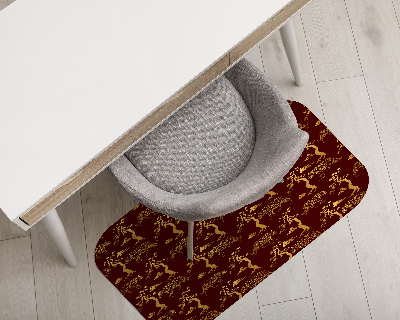 Tapis de chaise rectangulaire Arbre du tigre doré