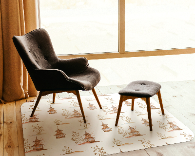 Tapis pour chaise de bureau Paysage chinois
