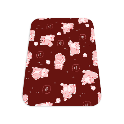 Tapis de chaise rectangulaire Chien shiba inu cerise