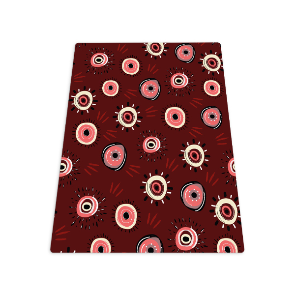 Tapis bureau rectangulaire Motif yeux bordeaux