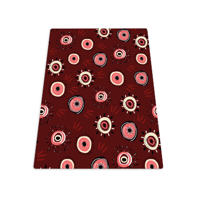 Tapis bureau rectangulaire Motif yeux bordeaux