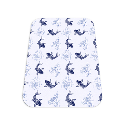 Tapis protection sol Poisson koi bleu