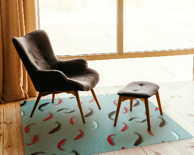 Tapis pour chaise de bureau Motifs de carpes et de vagues