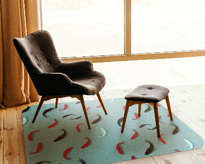 Tapis pour chaise de bureau Motifs de carpes et de vagues