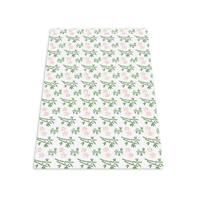 Tapis de chaise rectangulaire Bambous et fleurs