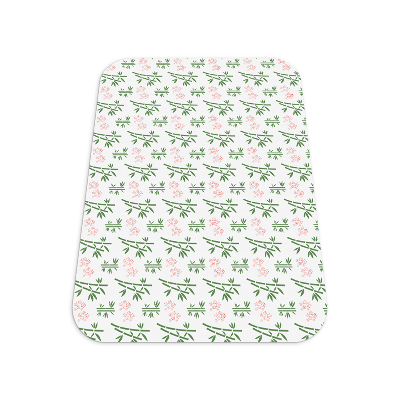 Tapis de chaise rectangulaire Bambous et fleurs