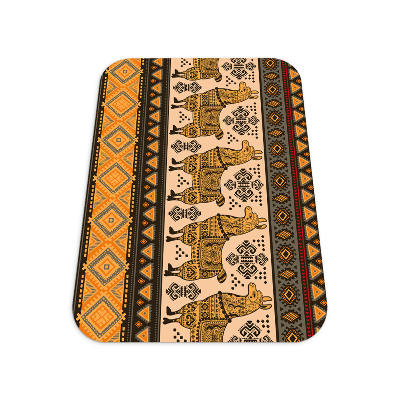 Tapis de chaise rectangulaire Motif de lama asiatique